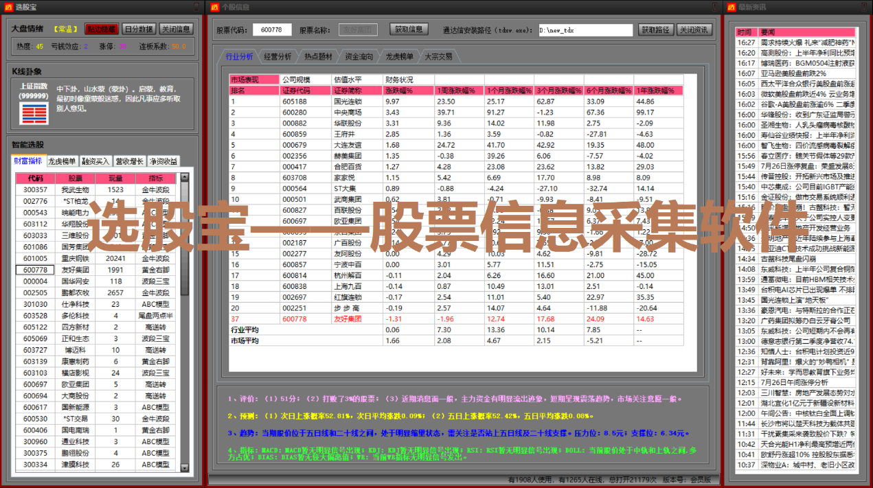 选股宝——股票信息采集工具