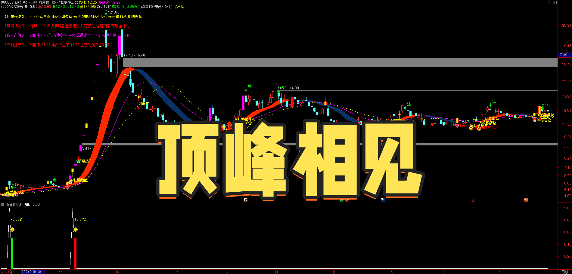 连续 38 次精准捕捉!【顶峰相见】副图 + 选股,大阴线买入后平均拉升 16% 连续 38 次精准捕捉!【顶峰相见】副图 + 选股,大阴线买入后平均拉升 16%